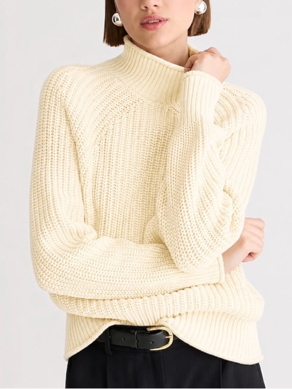J.Crew Relaxed Rollneck Cotton Sweater